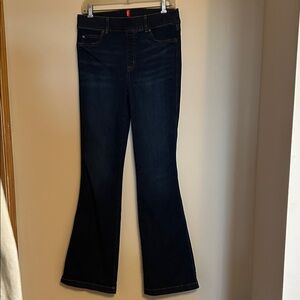 Spanx indigo blue stretch flare bottom jeans in very good condition size medium